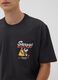 Grey pure cotton Peanuts printed T-shirt, relaxed fit_2