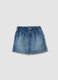 Girls&rsquo; blue denim shorts in pure cotton, regular fit_0