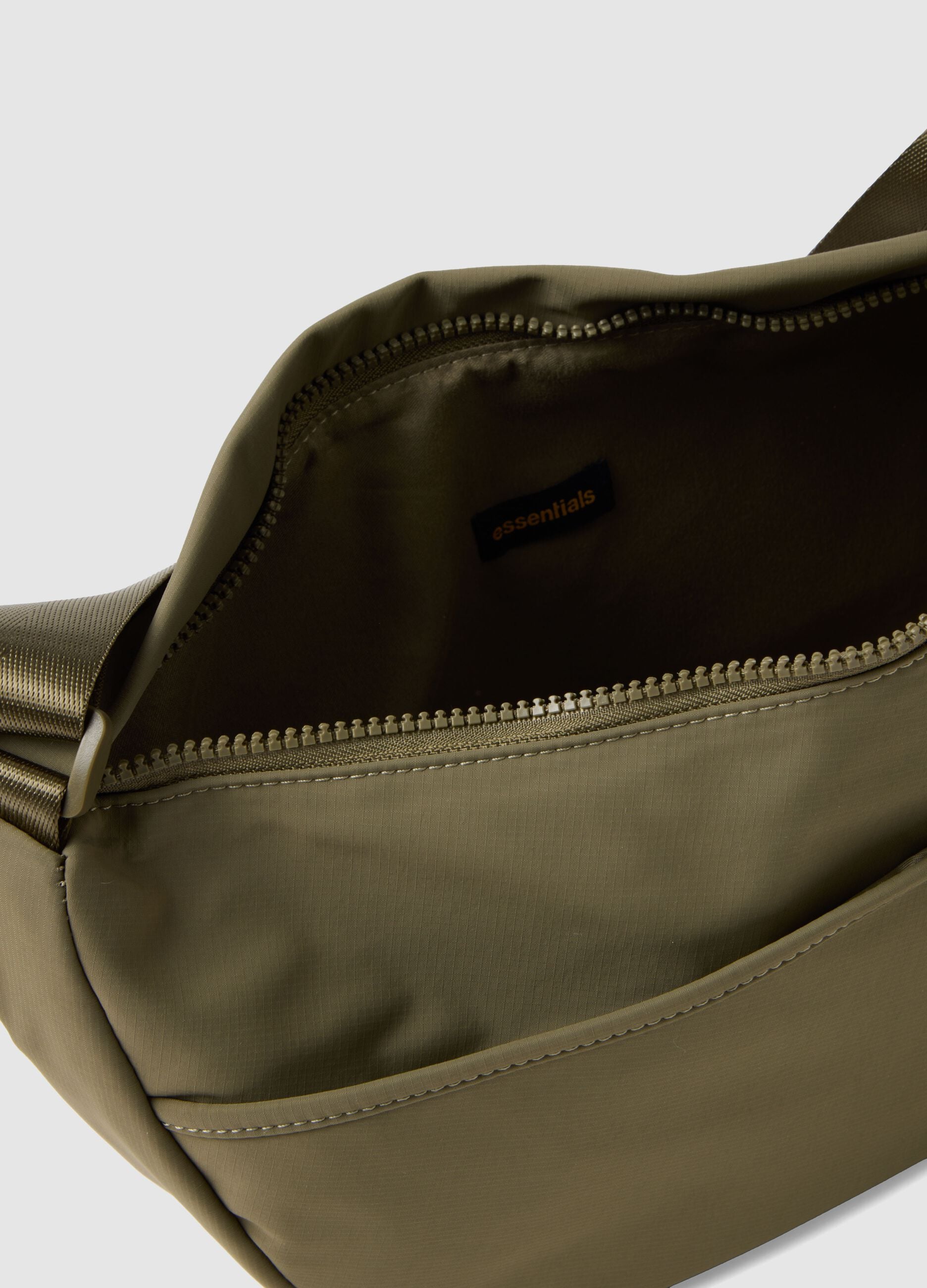 Green Crossbody Bag with Zip
