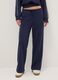 Blue jogger trousers in regular fit cotton blend_1
