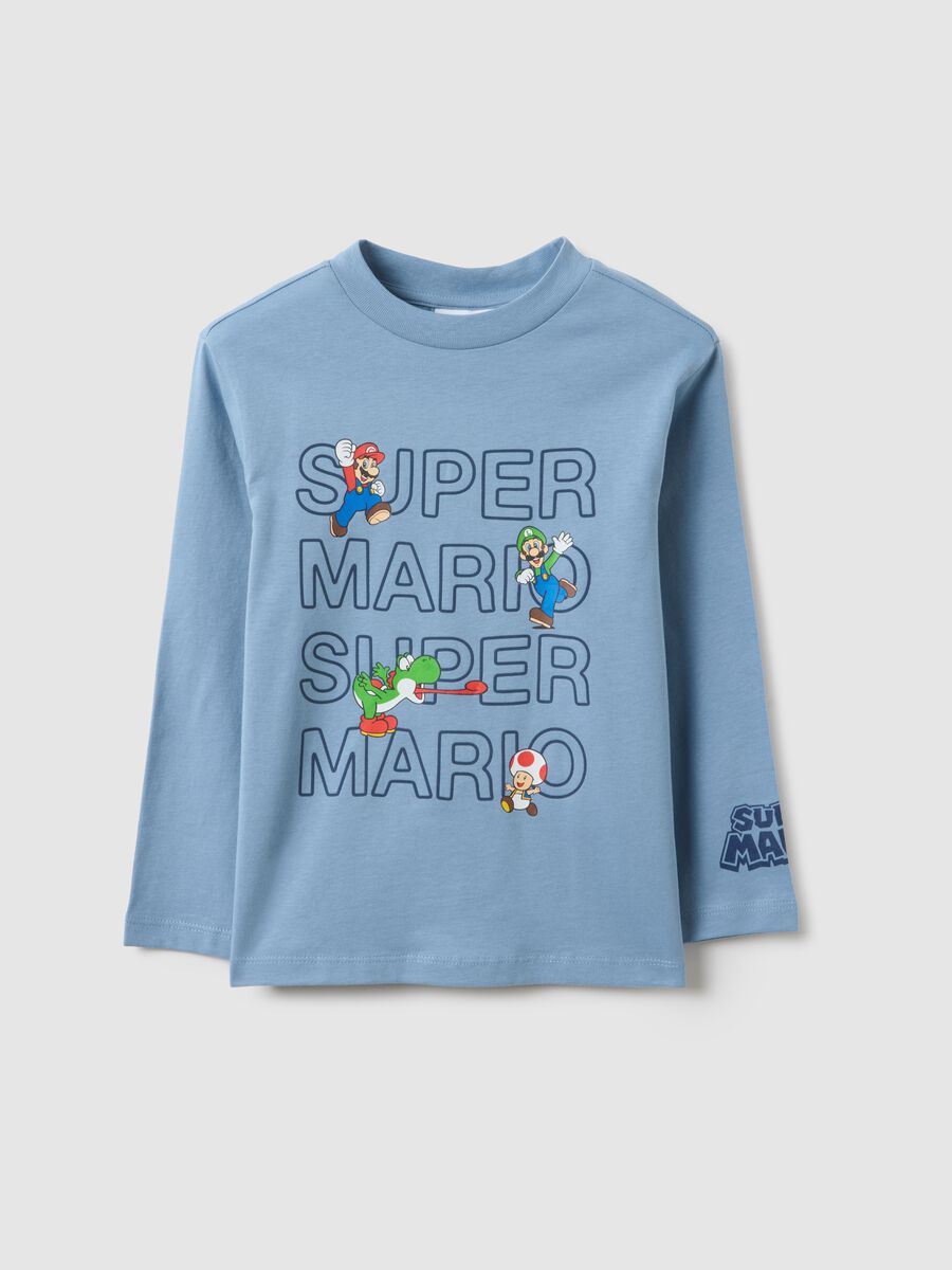 Blue regular fit pure cotton t-shirt for children_0
