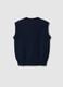 Children's blue pure cotton vest regular fit_1