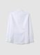 White slim-fit pure cotton twill shirt with French collar, non-iron_1