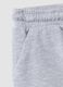 Grey jogger trousers in pure organic cotton with drawstring for baby boy_2
