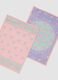 Pink pure cotton placemats with multicolour pattern_1