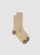 Beige stretch cotton socks with glitter_0