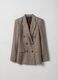 Multicolour viscose and linen mix regular fit blazer_5