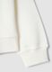 Girls' white pure cotton sweatshirt regular fit with floral embroidery_2