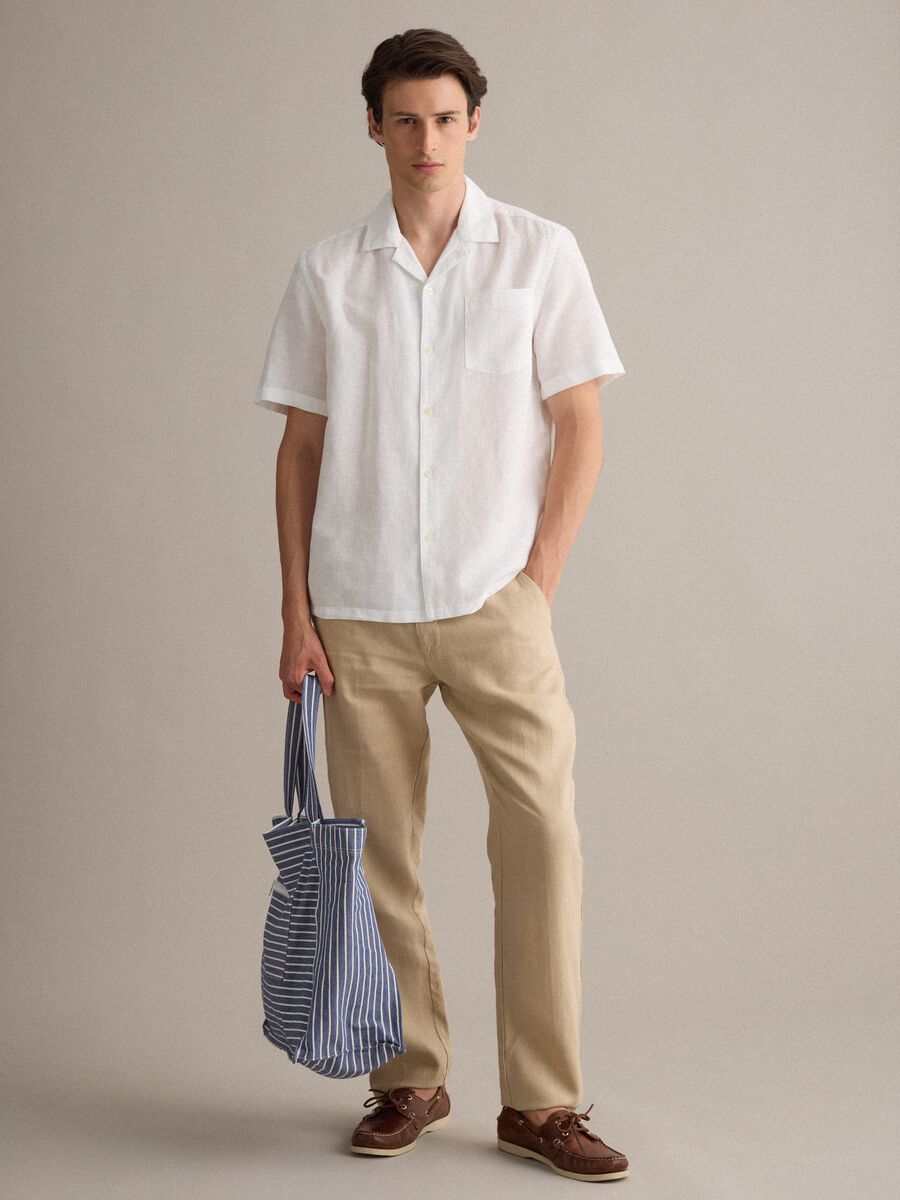 Blue striped pure cotton shopper bag_1