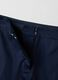 Blue Stretch Cotton Satin Trousers Regular Fit_5