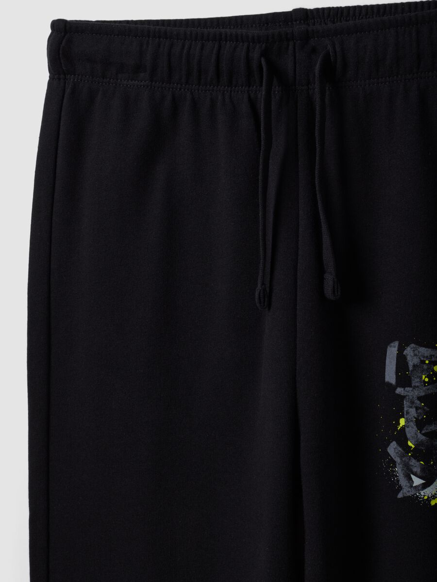 Black pure cotton joggers_2