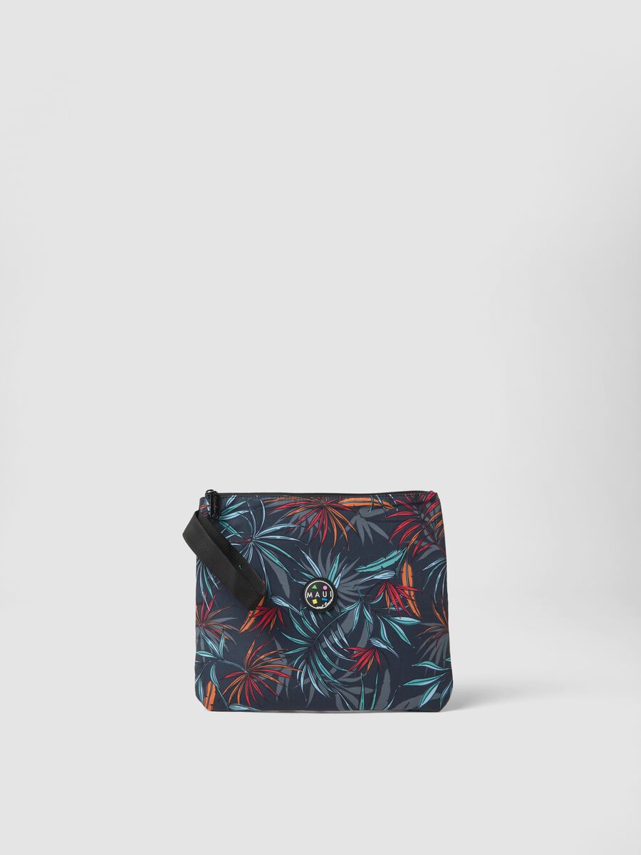 Multicolour tropical-print pouch_0