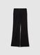 Black polka dot flare trousers_4