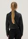 Girls' regular fit black biker jacket with zip_1