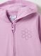 Full-zip sweatshirt in French terry with hood and diamant&eacute;s_2