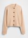 Beige knitted cardigan for women_3