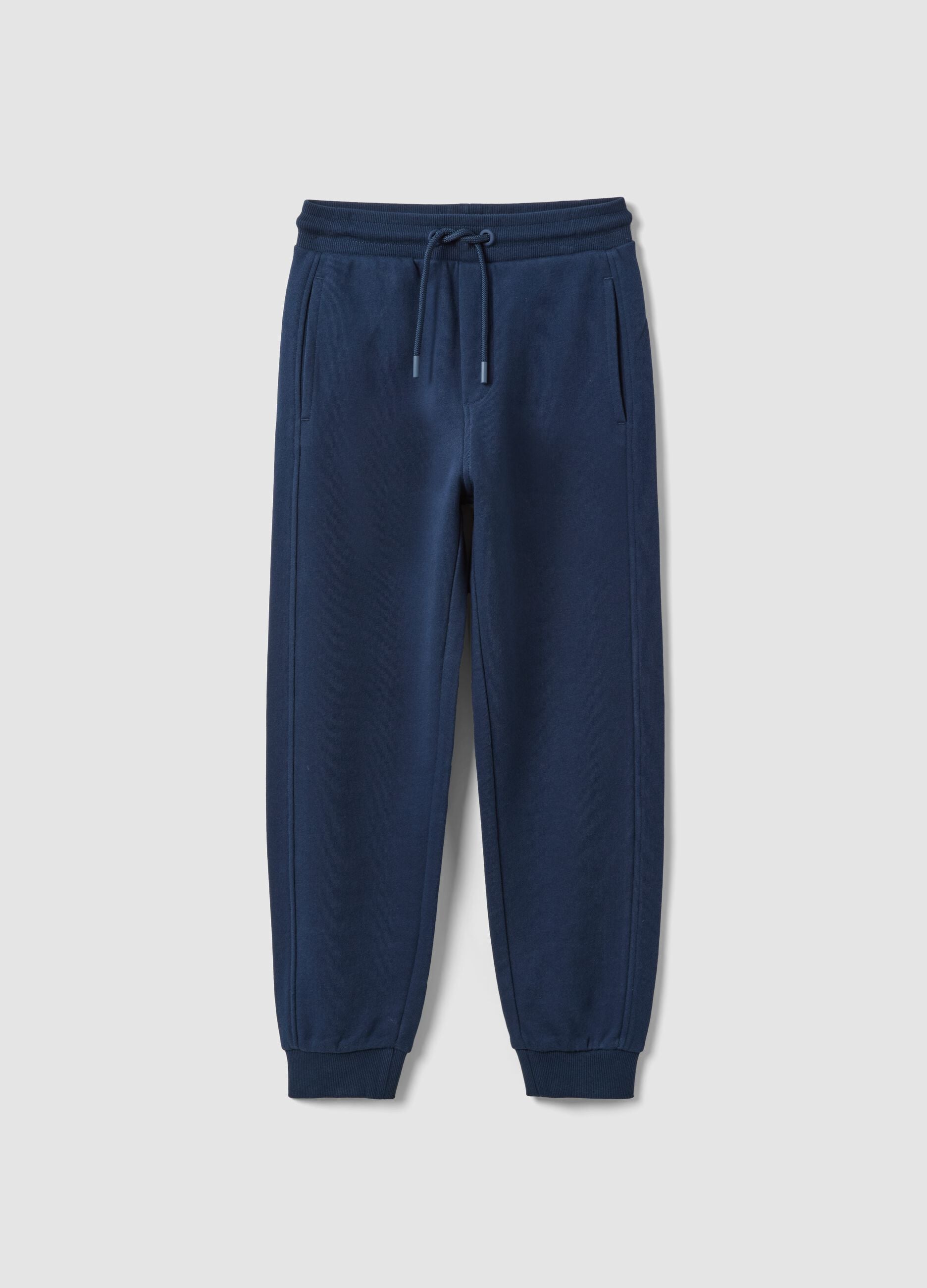 Blue organic cotton comfort-fit joggers for boys