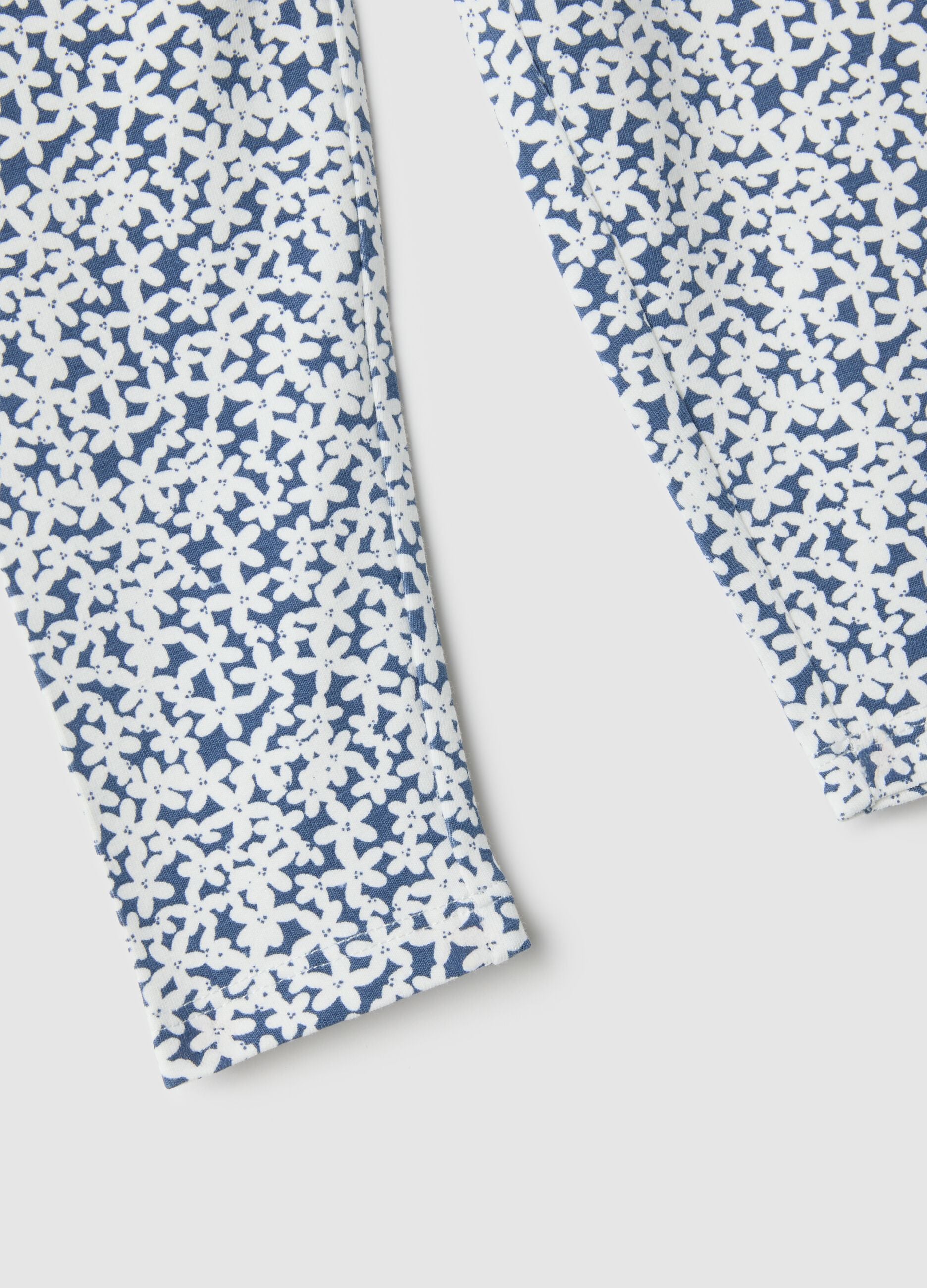 Multicolour stretch cotton leggings for girls, slim fit