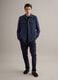 Blazer in misto cotone e lino blu regular fit_2