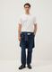 White crew neck pure cotton T-shirt regular fit_0