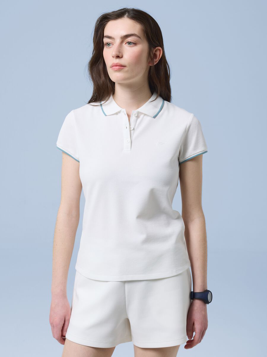 White ALTAVIA SAILING stretch cotton polo shirt_0