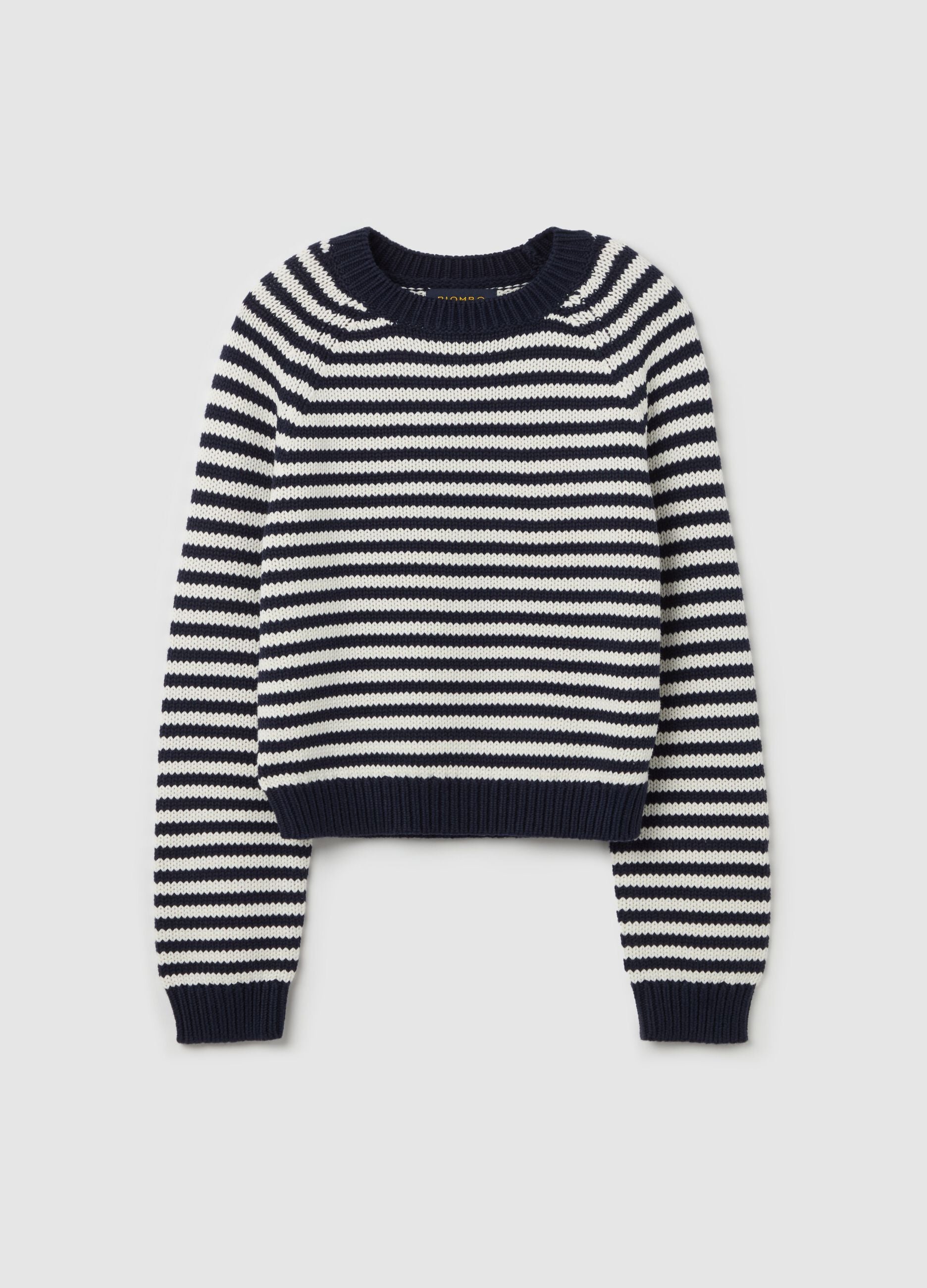 Striped pullover with raglan sleeves