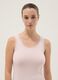 Pink Stretch Cotton Vest Regular Fit with Lace Trim_1