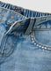 Girls&rsquo; blue pure cotton denim shorts, regular fit with rhinestones_3