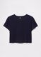 Blue cropped T-shirt in cotton_3