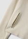 Beige pure cotton regular fit biker-style jacket_5