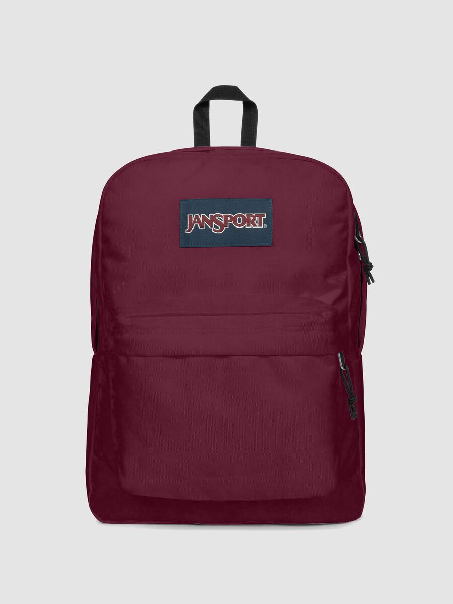 Red backpack with front pocket_0