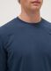 T-shirt blu a maniche lunghe in cotone elasticizzato regular fit_3