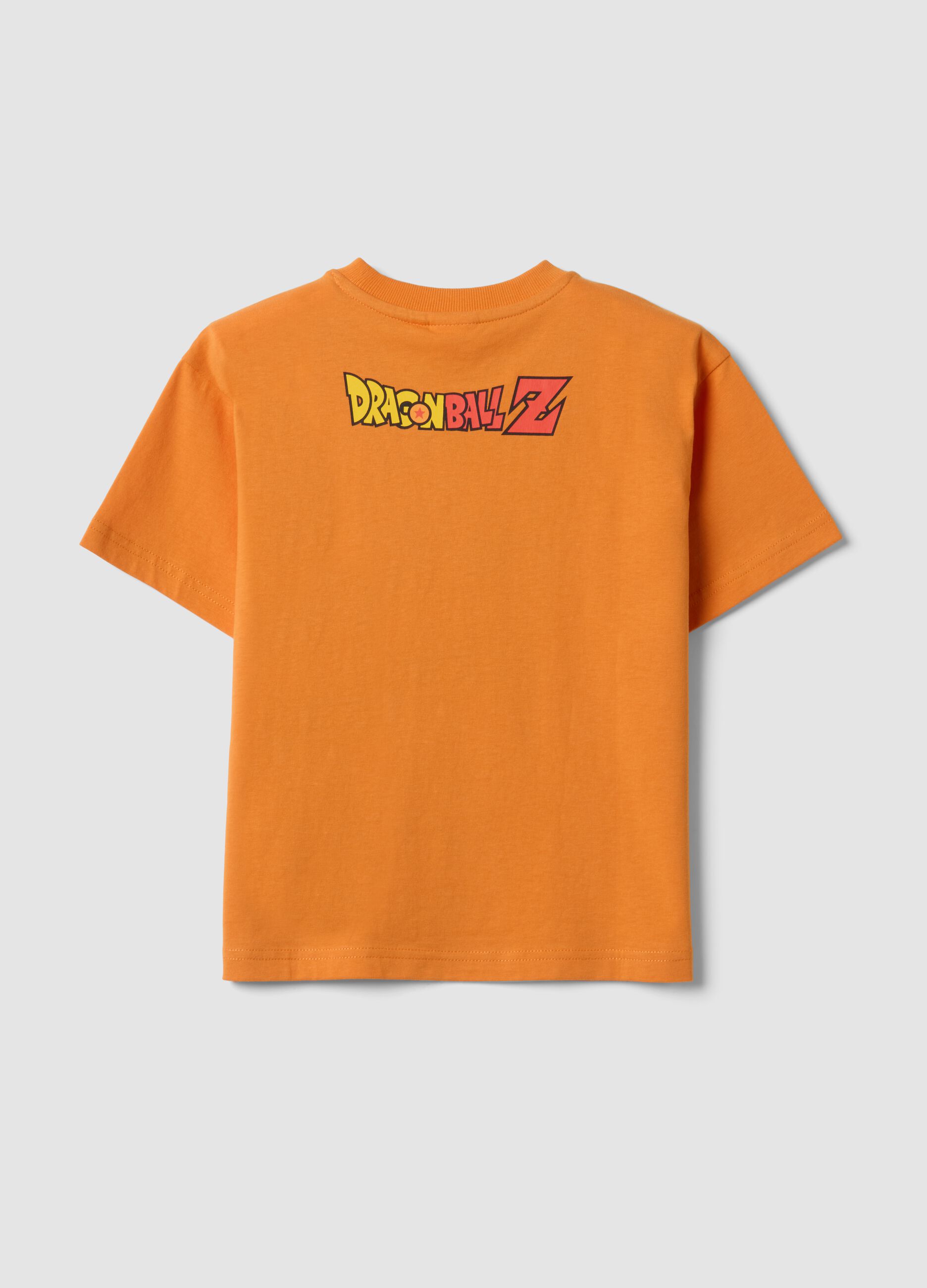 Orange pure cotton Dragon Ball Z print T-shirt for boys