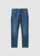 Blue slim-fit stretch cotton jeans_0