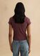 Fitted T-shirt in stretchy purple cotton_2