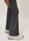 Grey Stretch Cotton Slim Fit Leggings for Girls_2