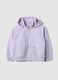 Purple waterproof regular fit jacket with hood for girls_0