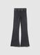 Grey Stretch Cotton Slim Fit Leggings for Girls_3