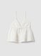 White pure cotton camisole with thin straps_4