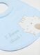 Pack of two blue pure cotton regular fit bibs for infants_1
