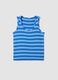 Blue striped stretch viscose tank top_4
