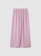 Regular fit pink striped pure viscose pyjama trousers_4