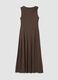 Brown viscose-blend fitted maxi dress_4