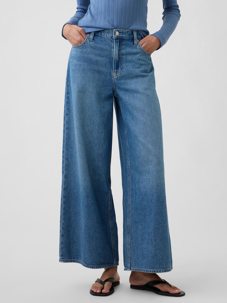 Pure cotton wide-leg jeans_1