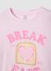 Girls' regular fit pink cotton short pyjamas with print_2