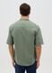 Men&rsquo;s green cotton and linen over-fit shirt_2