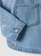 Girls' light blue denim blend shirt with rainbow embroidery_3