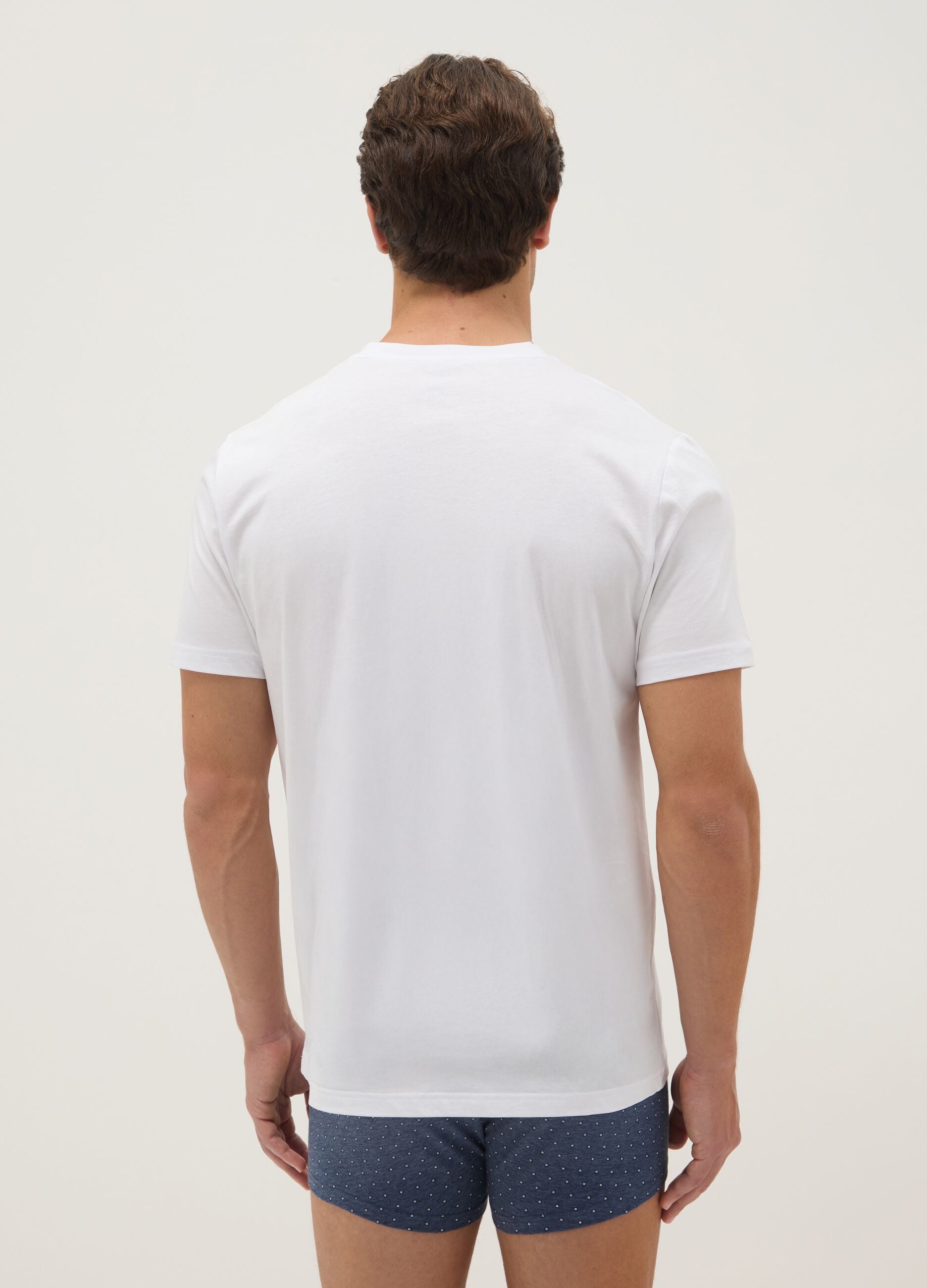 White pure cotton regular fit t-shirt