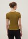 Green fitted short-sleeve stretch cotton T-shirt_3