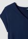 Blue pure viscose V-neck T-shirt, regular fit_2